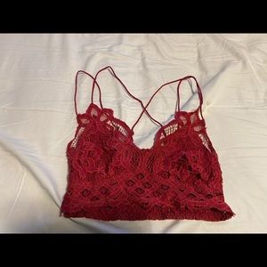 Urban Outfitters pink/red lace bralette